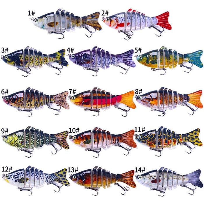 7 Section Vib Minnow Fishing Lures 10cm 15g