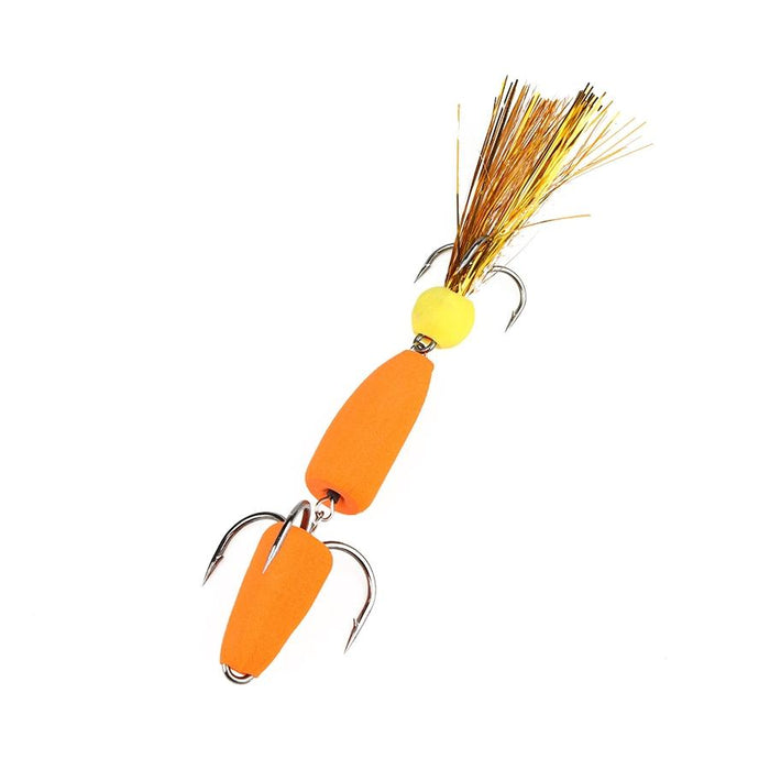 Soft Worm Bait with Foam Hook and Three Anchor Hook Size M