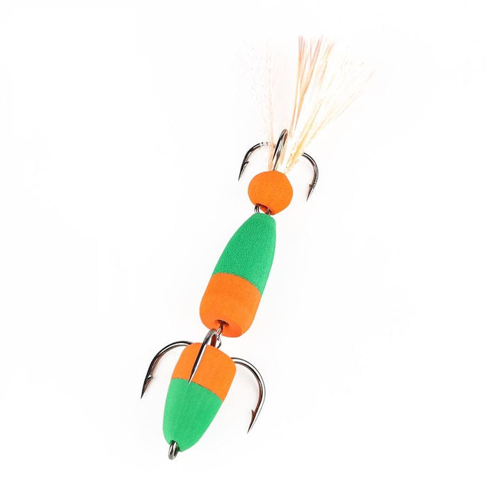 Soft Worm Bait with Foam Hook and Three Anchor Hook Size M