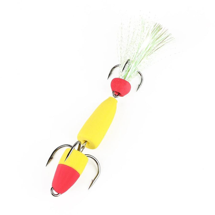 Soft Worm Bait with Foam Hook and Three Anchor Hook Size M