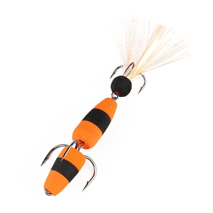 Soft Worm Bait with Foam Hook and Three Anchor Hook Size M