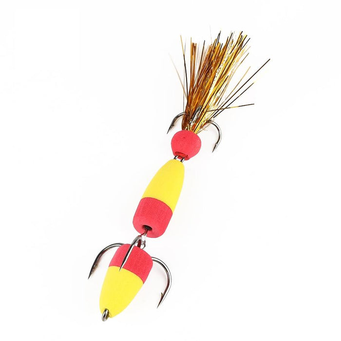 Soft Worm Bait with Foam Hook and Three Anchor Hook Size M