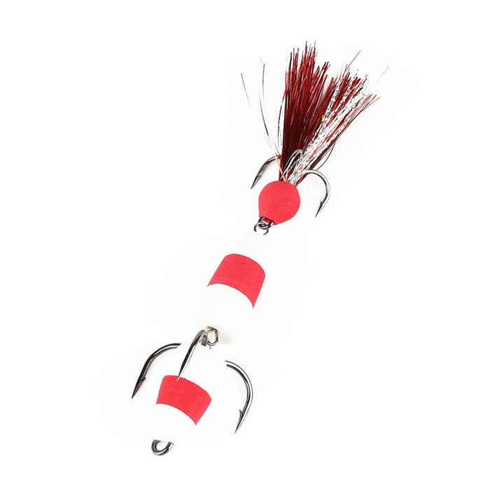 Soft Worm Bait with Foam Hook and Three Anchor Hook Size M