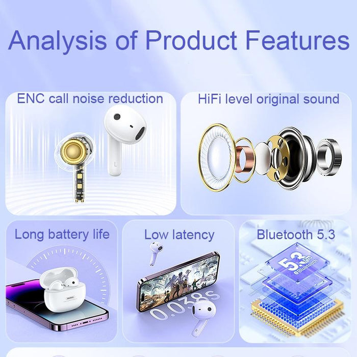 1 Enc Call Noise Reduction Ipx4 Waterproof Tws Bluetooth Earphone