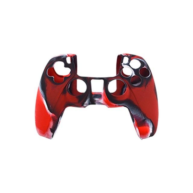 For Ps5 Controller Silicone Case Protective Cover - Camouflage Red