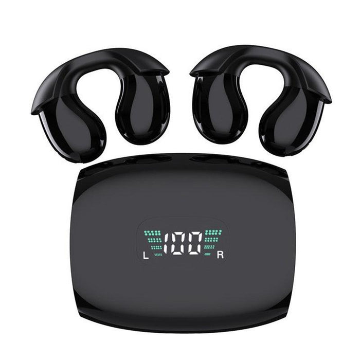 Yyk-Q96 Clip Ear Digital Display With Charging Bin Bone Conduction Bluetooth Earphones