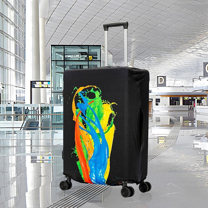 Graffiti Luggage Dust Outdoor Travel Thick Elastic Luggage Protective Cover - Size L 22-24 Inches