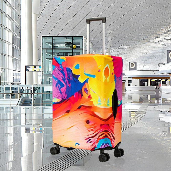 Graffiti Luggage Dust Outdoor Travel Thick Elastic Luggage Protective Cover - Size L 22-24 Inches