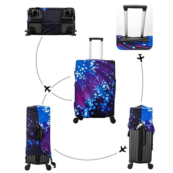 Graffiti Luggage Dust Outdoor Travel Thick Elastic Luggage Protective Cover - Size L 22-24 Inches