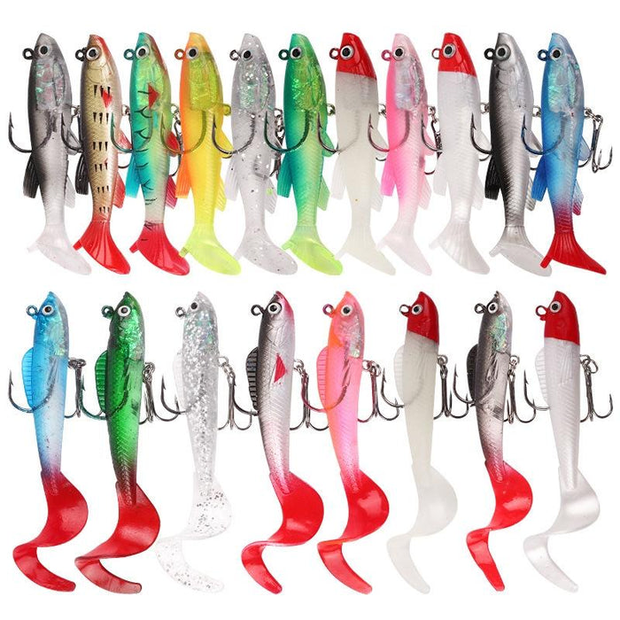 5 Roadrunner Soft Luminous Leadhead Lures