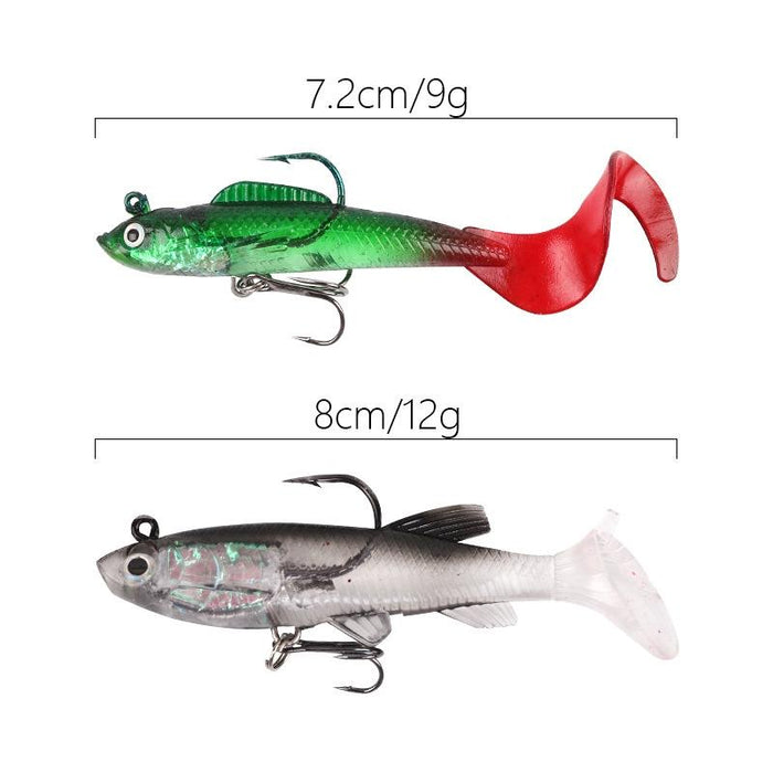 5 Roadrunner Soft Luminous Leadhead Lures