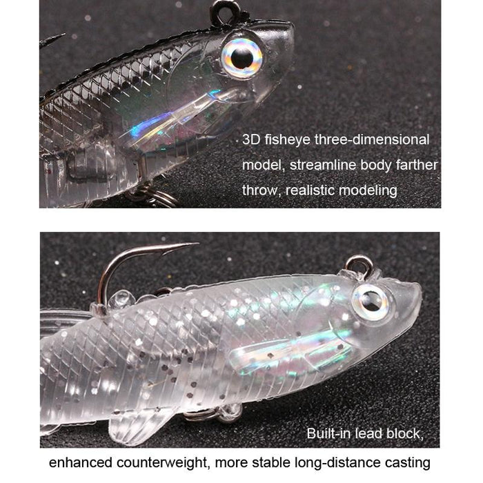 5 Roadrunner Soft Luminous Leadhead Lures