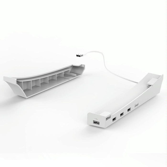 For Ps5 Horizontal Stand With 4-Port Usb Hub Base Holder