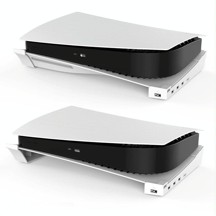 For Ps5 Horizontal Stand With 4-Port Usb Hub Base Holder