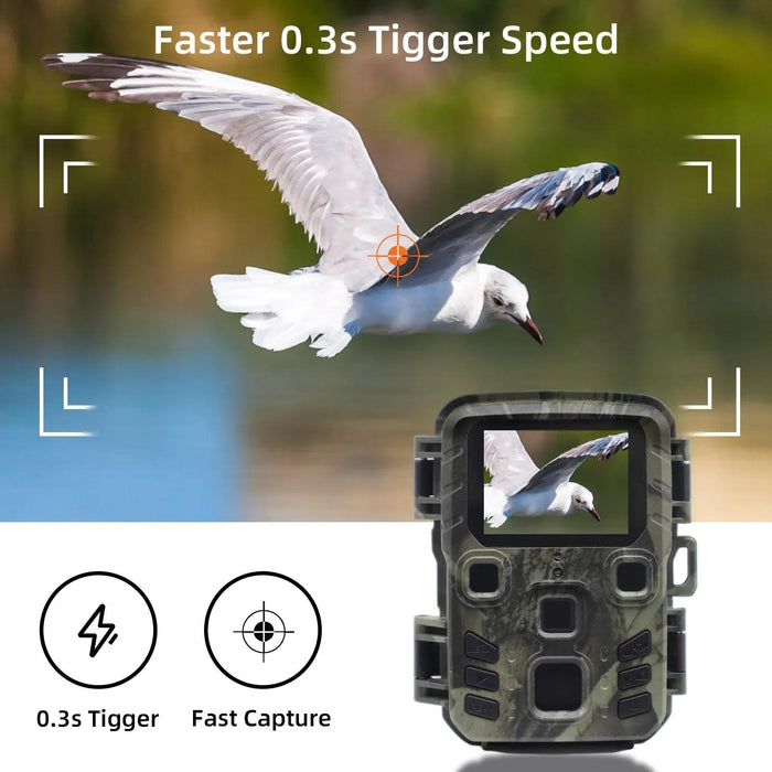 Mini301 20Mp 1080P Hunting Trail Camera With Night Vision Wildlife Scouting Photo