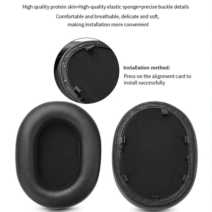 2Pcs For Sony Wh-1000Xm5 Headphone Sponge Leather Case Earmuffs