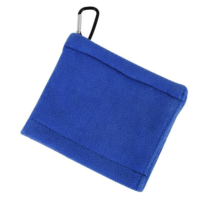 Wet And Dry Used Golf Cleaning Terry Towel With Hook Blue