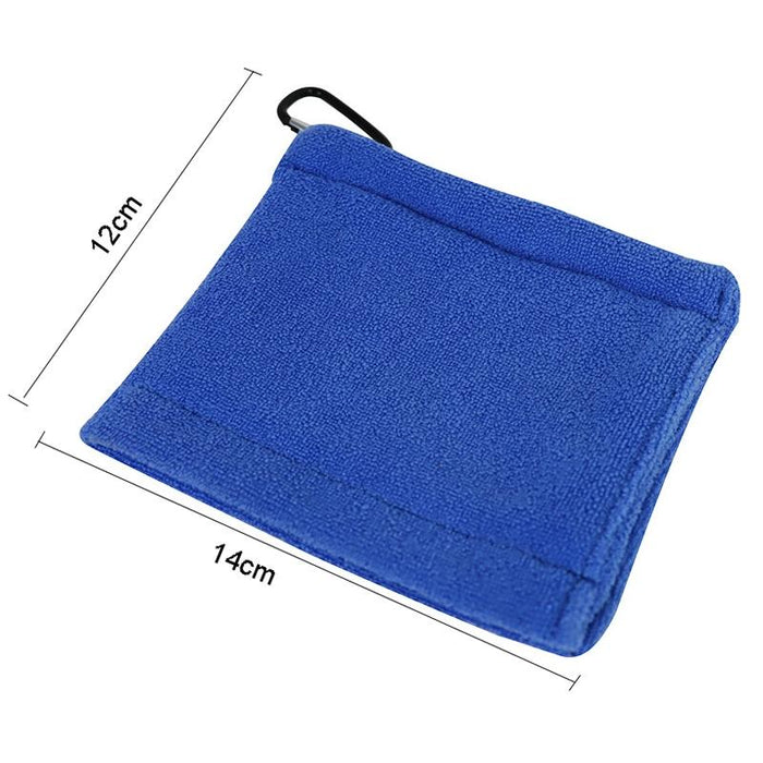 Wet And Dry Used Golf Cleaning Terry Towel With Hook Blue