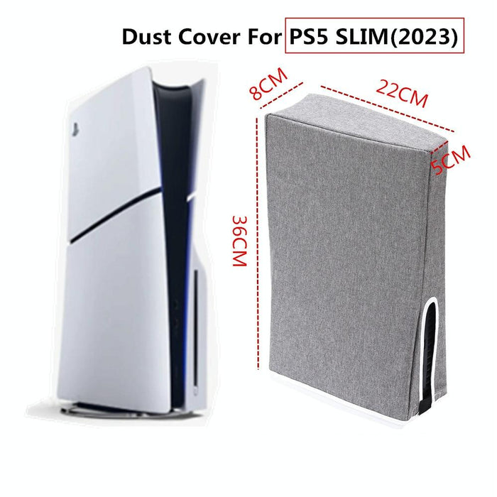 For Ps5 Slim Disc & Digital Host Dust Cover Protective Case - Horizontal Black