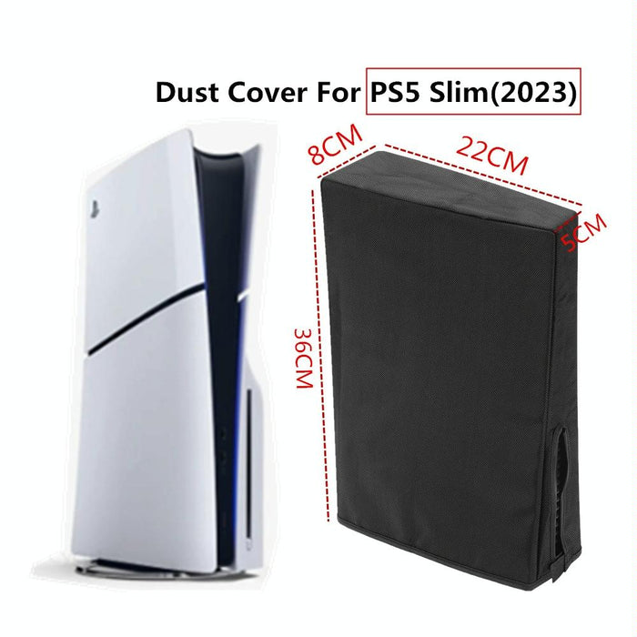 For Ps5 Slim Disc & Digital Host Dust Cover Protective Case - Horizontal Black