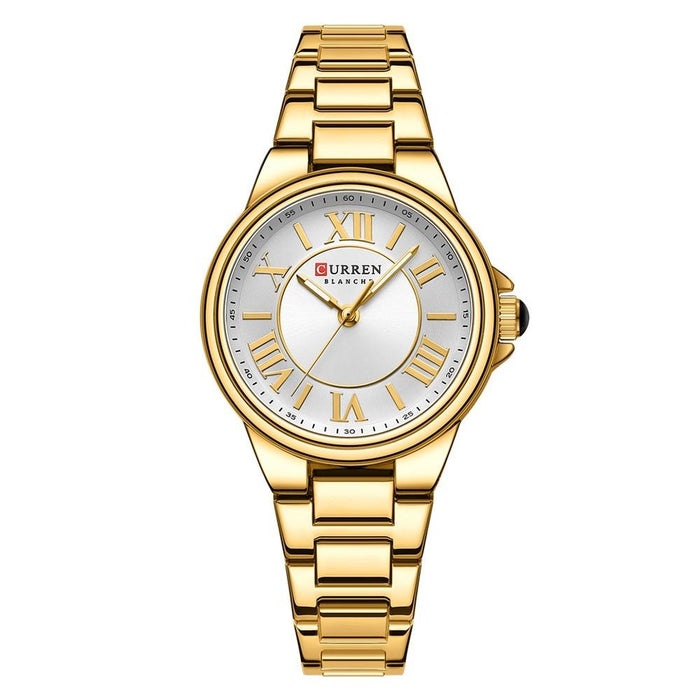 9091 Casual Steel Strap Waterproof Women Watch