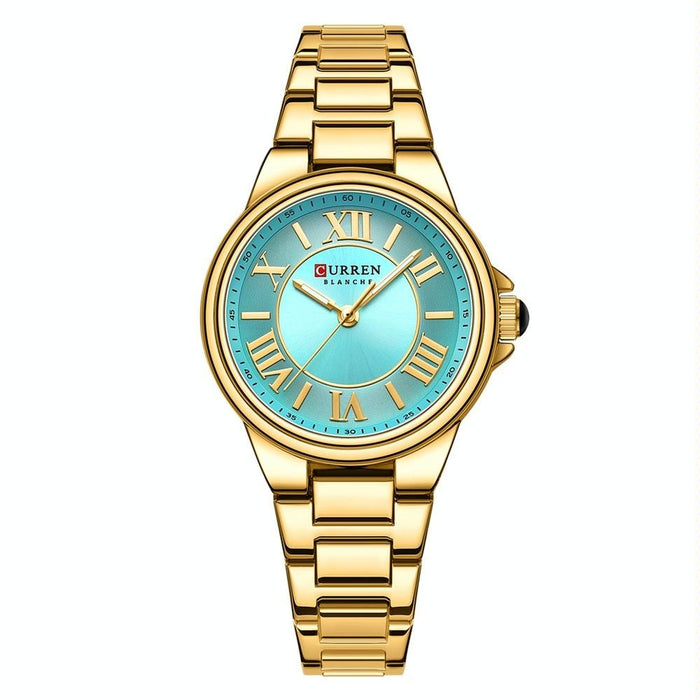 9091 Casual Steel Strap Waterproof Women Watch