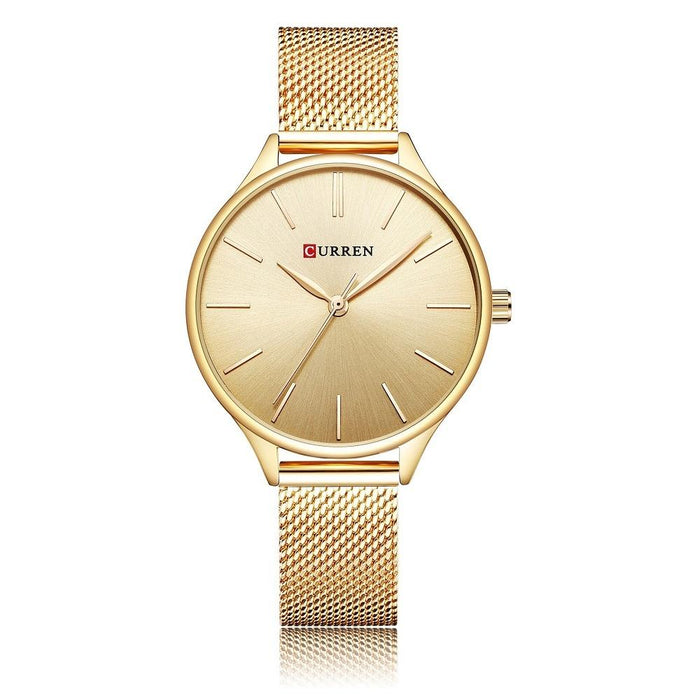 9024 Casual Steel Strap Waterproof Women Quartz Watch