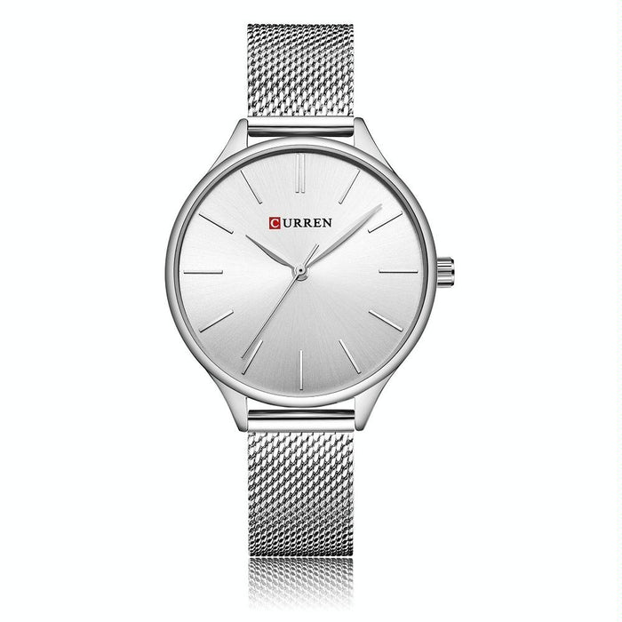 9024 Casual Steel Strap Waterproof Women Quartz Watch