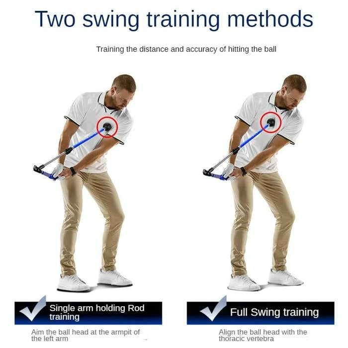 Hgb023 Foldable Golf Swing Trainer Correction Practitioner Adjustable Length Angle Trainer For Beginner