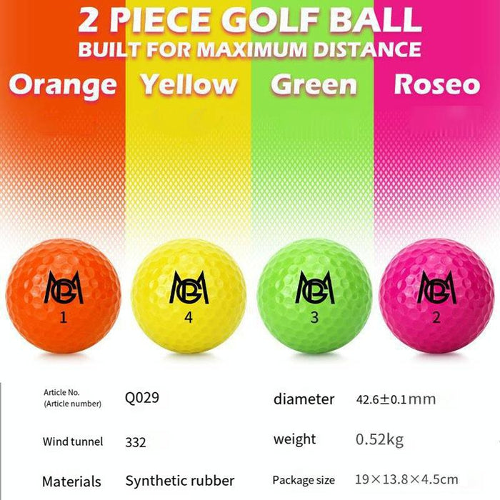 12Pcs /Box Golf Colored Competition Balls Double Layer Practice Balls