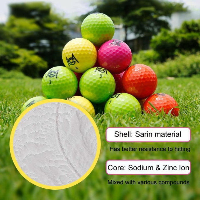 12Pcs /Box Golf Colored Competition Balls Double Layer Practice Balls