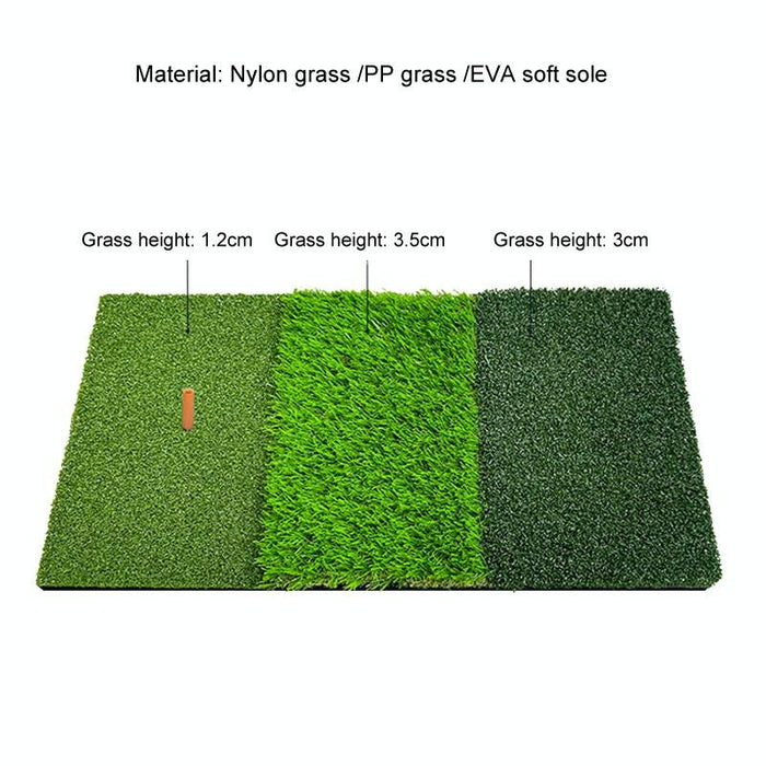 3 In 1 Golf Striking Hitting Resistant Practice Pad Indoor Mini Swing Chipping Hitting Mat