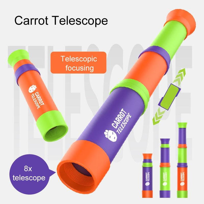 8X Hd Radish Telescope Retractable Focusing Children Science Education Toys Random Colour