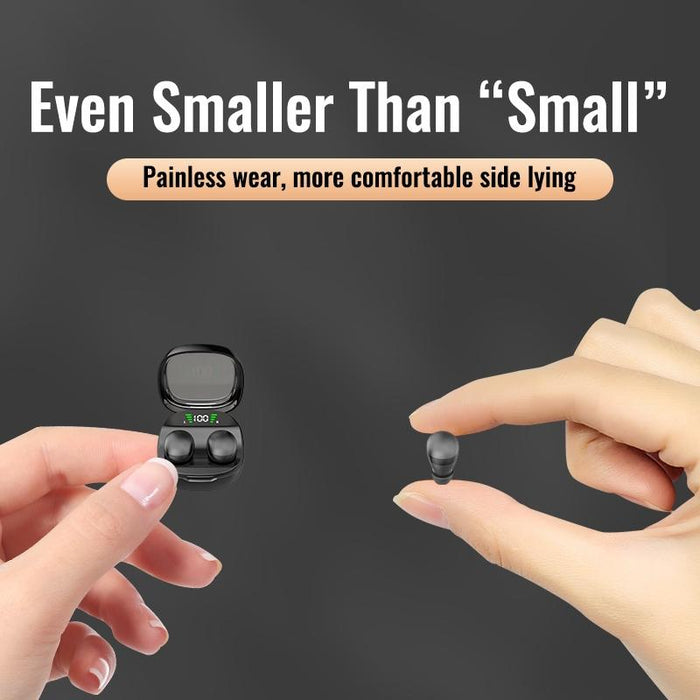 Mini Sleep Tws Earphones Noise Reduction Wireless Bluetooth Earbuds With Square Compartment