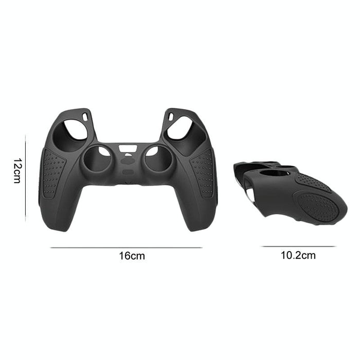 For Ps5 Gamepad Silicone Protective Case Anti-Skid Soft Silicone Cover - Black