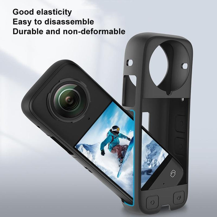 For Insta360 X4 Ox4-Jst-Cy Body Silicone Case Black