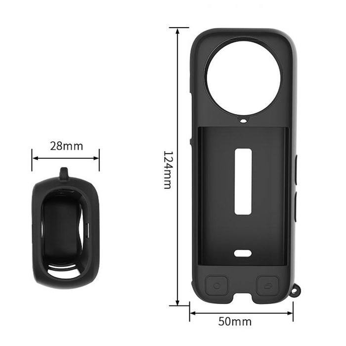 For Insta360 X4 Ox4-Jst-Cy Body Silicone Case Black