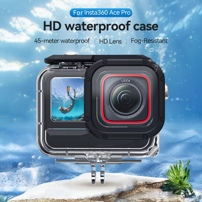 For Insta360 Ace Pro Camera 45M Waterproof Case Underwater Diving Housing Cover