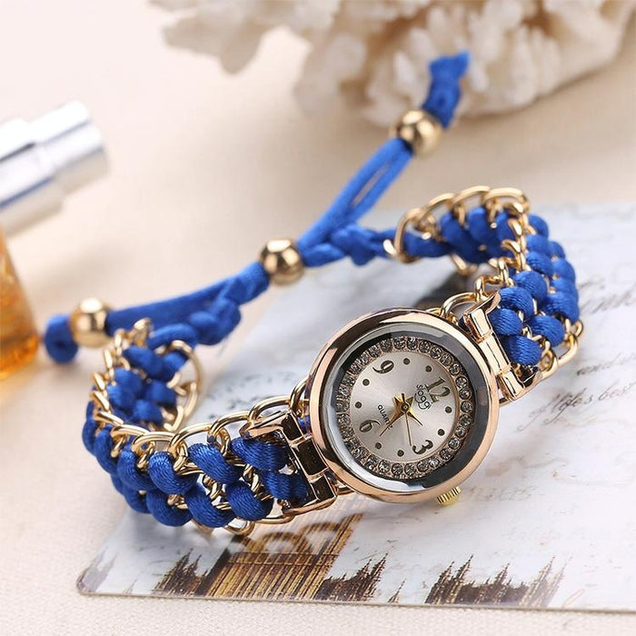 377 Women Knitting Rope Chain Quartz Wrist Watch