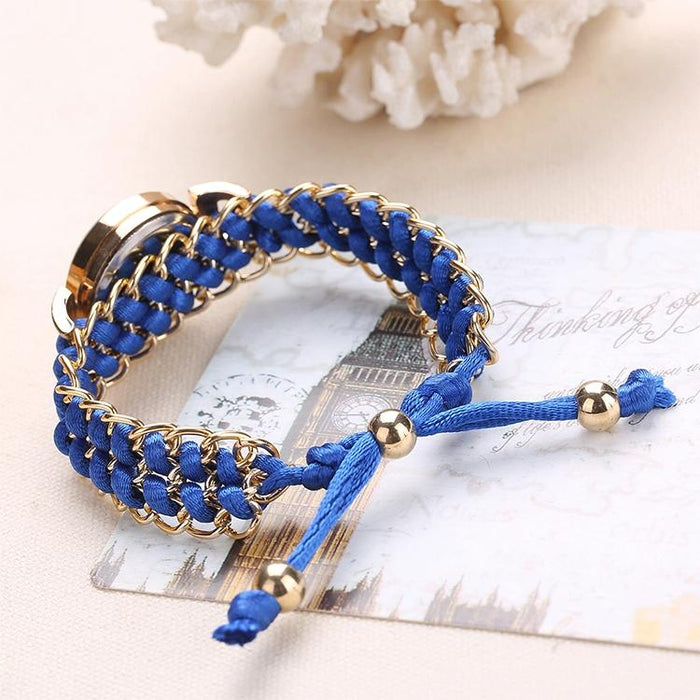 377 Women Knitting Rope Chain Quartz Wrist Watch