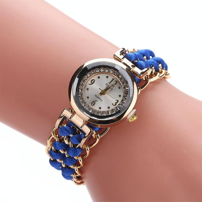 377 Women Knitting Rope Chain Quartz Wrist Watch