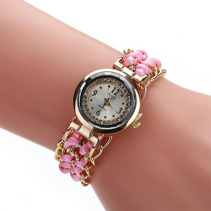 377 Women Knitting Rope Chain Quartz Wrist Watch