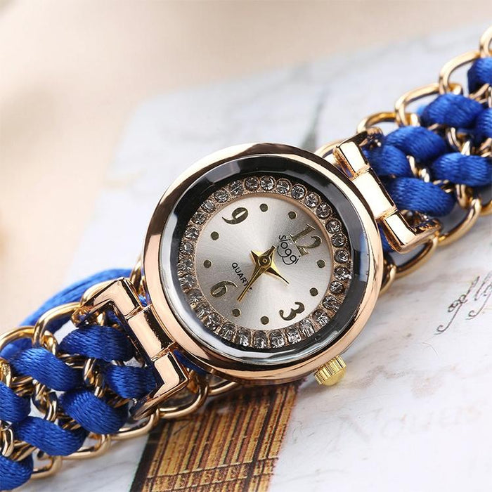 377 Women Knitting Rope Chain Quartz Wrist Watch