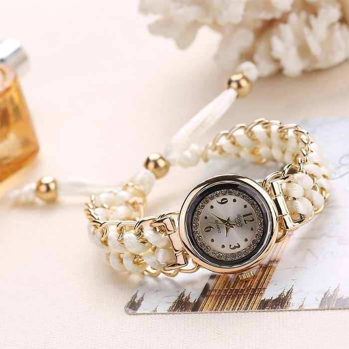 377 Women Knitting Rope Chain Quartz Wrist Watch