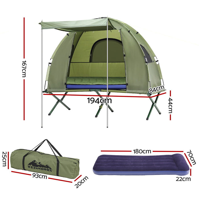 5-In-1 Camping Tent Cot 1-Person Air Mattress Camping Bed