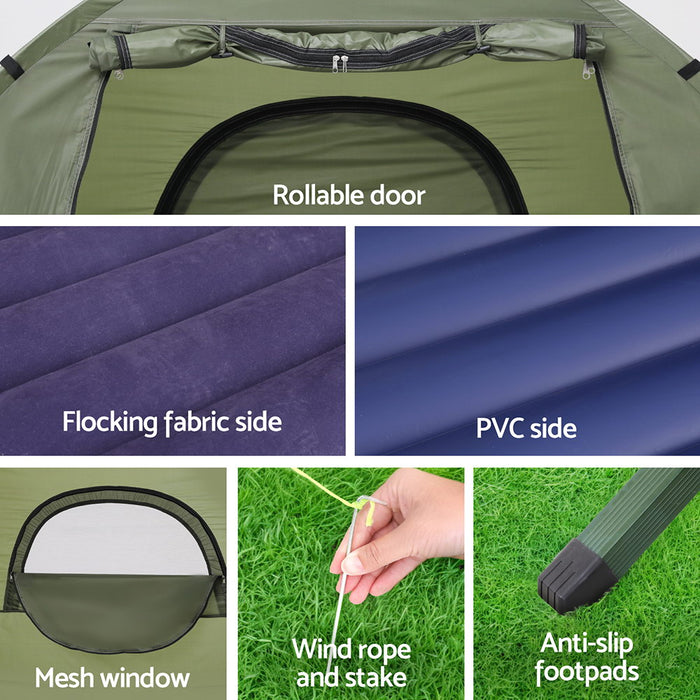 5-In-1 Camping Tent Cot 1-Person Air Mattress Camping Bed