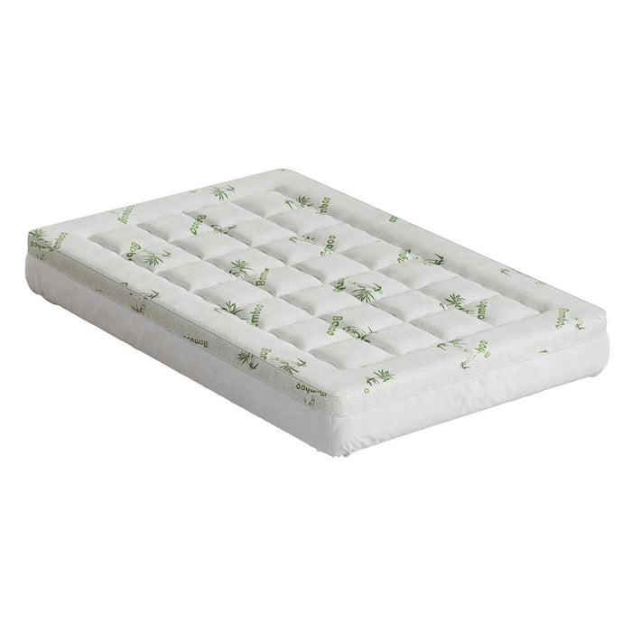 Mattress Topper Pillowtop Bamboo 7.5Cm King Single