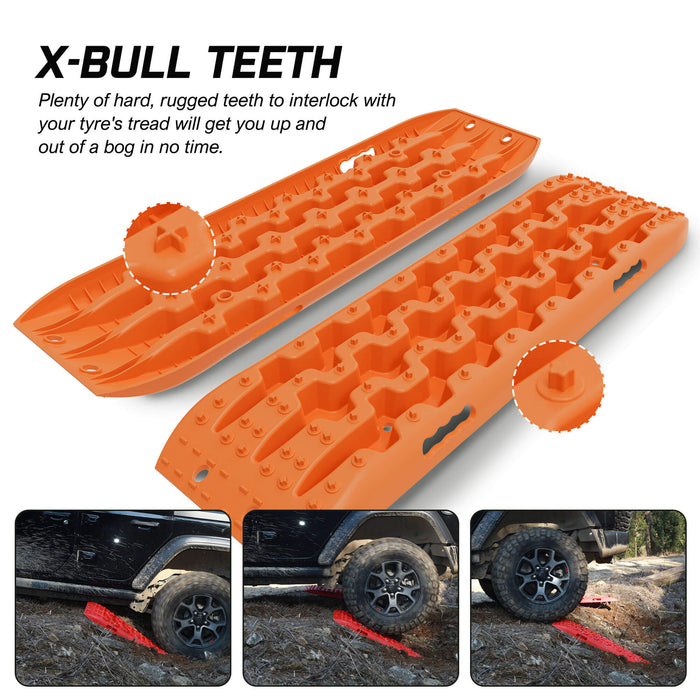 4Wd Recovery Tracks Boards 10T 2Pcs Snow Mud Essential Car Vehicle With Carry Bag