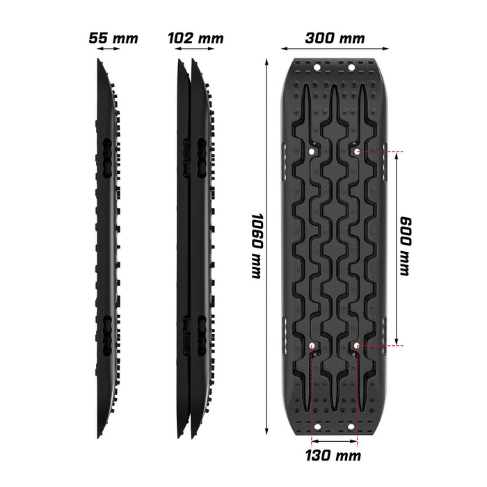 Recovery Tracks Boards 10T 2Pcs Snow Mud Essential Car Vehicle 4Wd Carry Bag