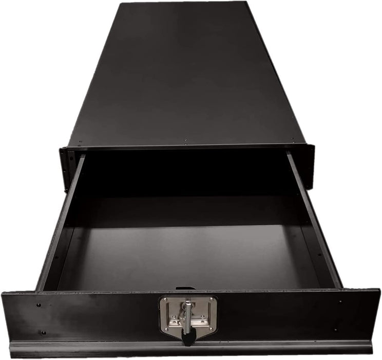 Under Tray Body Tool Box Trundle Drawer 1500 Long Ute Truck Toolbox Black